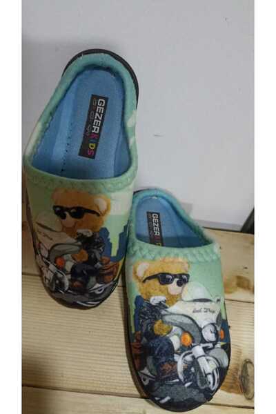 GEZER KIŞLIK İÇİ PAMUKLU RAHAT TABAN AYI DESENLİ ERKEK ÇOCUK EV TERLİĞİ