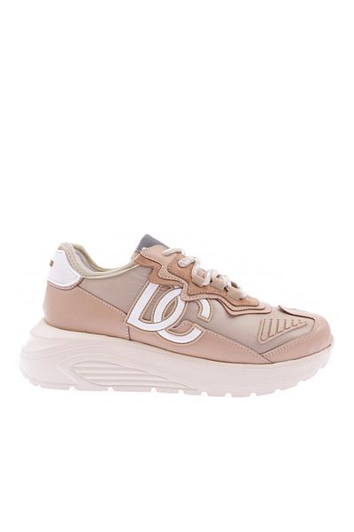 DGN Women's Lace-Up Thick Sole Sneakers Shoes Tan 15298163118