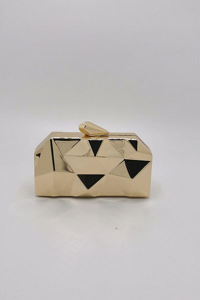 NAZART Βραδινή τσάντα Gold Metal 921