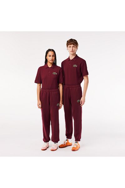 Lacoste Unisex Relaxed Fit Burgundy Sweatpants