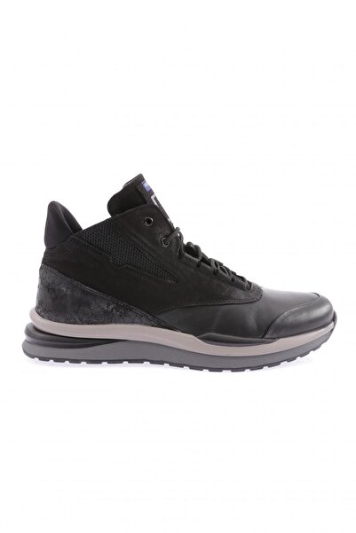 DGN Men's Lace-Up Casual Boots Black Benfica Black Genuine Leather 2717328