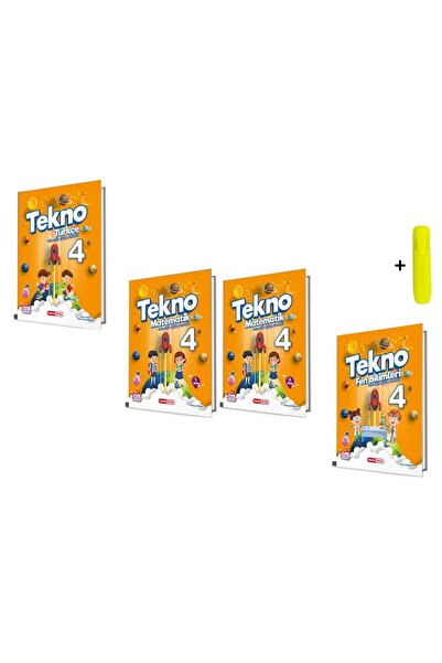 Kırmızı Beyaz Yayınları 4. Sınıf Tekno Matematik Fen Türkçe Seti