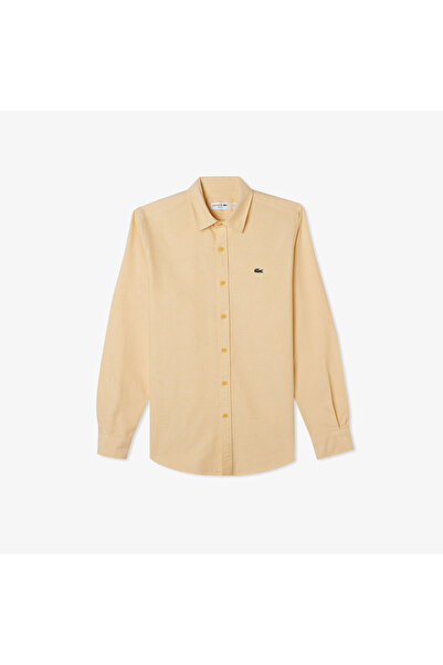 Lacoste Erkek Slim Fit Sarı Gömlek