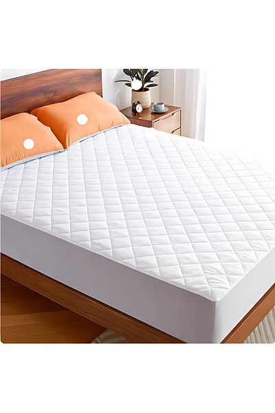 rosfloa rf Quilted Full Edge Fitted Liquid Proof Mattress Protector Cotton Mattress Pad