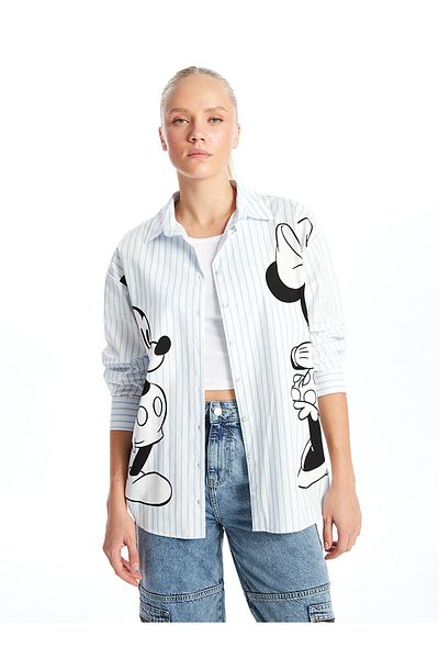 LC Waikiki Cămașă de damă cu imprimeu Mickey Mouse Lcwk