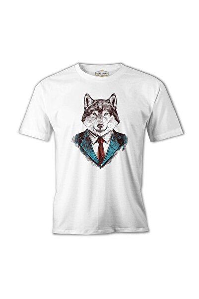 Lord T-Shirt السيد وولف - تي شيرت رجالي أبيض وولف