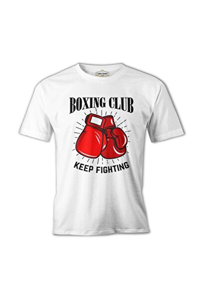 Lord T-Shirt نادي الملاكمة - تيشيرت رجالي أبيض قتالي