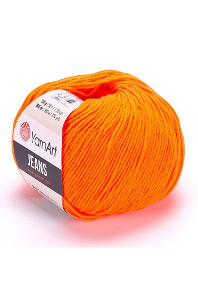 Yarnart Yarn Art Jeans Amigurumi - 77 Πορτοκαλί Baby Cardigan Πλεκτό νήμα, Συσκευασία 3