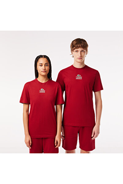Lacoste Unisex Regular Fit Bisiklet Yaka Kırmızı T-Shirt