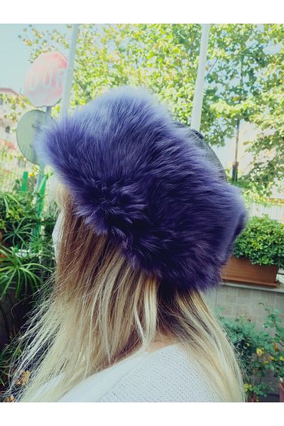 hoaryage Long Furry Sheep Fur Börk with Toskan, Hat, Beanie
