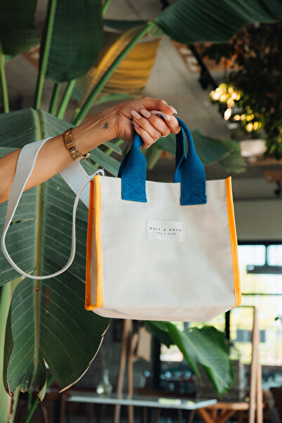 WOLF & ROCK Mini pânză colorată Wolf&Rock - Geantă și geantă de mână cu curea reglabilă