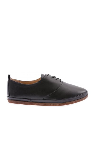 DGN Women's Lace-Up Comfort Shoes Genuine Leather Black 33112210108