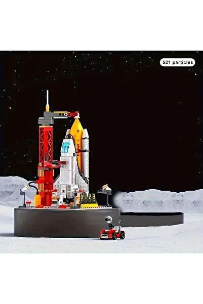 BUILDING BLOCK UZAY MEKİĞİ 3D BULDING BLOCKS 521 Parça 6+ YAŞ Puzzle Uzay Yolculuğu Eğitici Bloklar Hediye