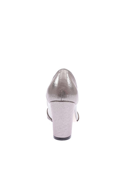 DGN Stříbrné kamenné průhledné dámské boty na podpatku – platina 3662621
