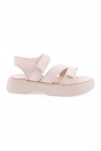 DGN Sandale de damă cu velcro cu talpă groasă, bej 59413138