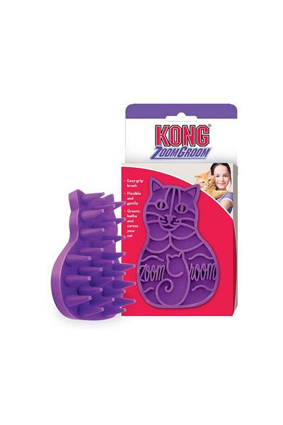 Kong Cat Comb Zoomgroom Purple 11cm Zrnet