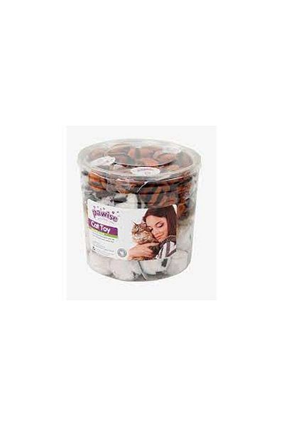 Pawise Cat Toy Patterned Ball 60 Pieces Boxed Dpmah