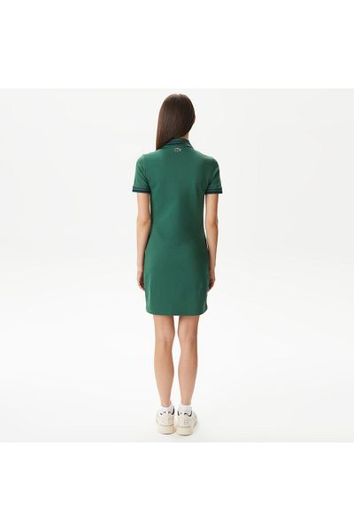Lacoste Rochie verde cu jumătate de fermoar pentru femei