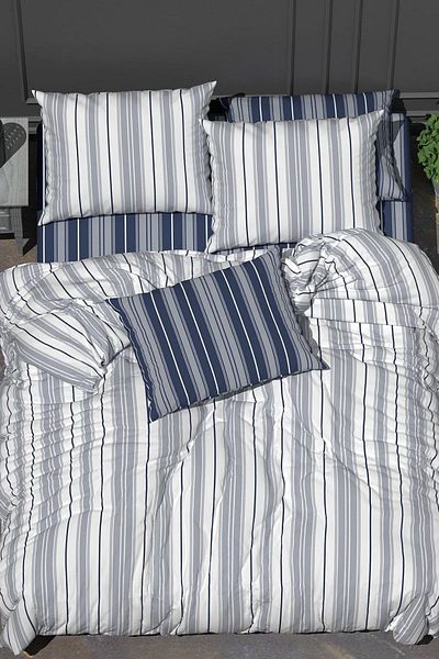 LATTE TEKSTİL Σετ Παπλωματοθήκη Sunrise Double, Cotton Ranforce, Συνδυασμός Ύφασμα με Σχέδια