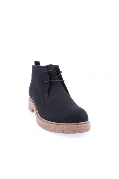 DGN Μαύρα Suede Γυναικείες Μπότες - Lace-Up, Model 4133233