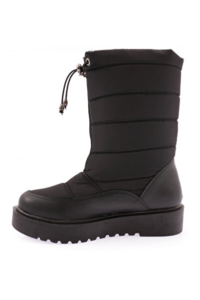 DGN Γυναικείες μπότες αλεξίπτωτου με κορδόνι μπροστά και φερμουάρ στο πλάι μαύρο 1133225