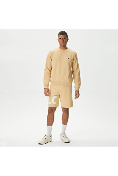 Lacoste Erkek Classic Fit Bisiklet Yaka Bej Sweatshirt