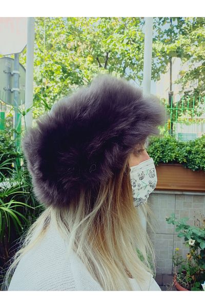 hoaryage Toskanalı Sheep Fur Inside Börk, Hat, Beanie