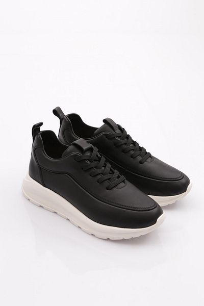 DGN Women's Thick Sole Sneakers Shoes Black 5552678