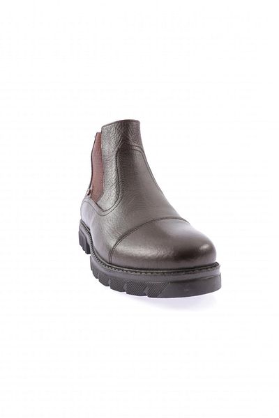 DGN 2519-1 Men's Sneakers - Brown Genuine Leather Boots with Stretch Detail