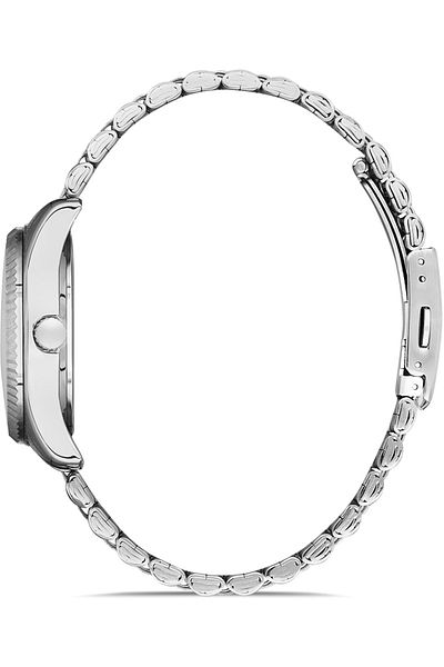 DAVID GUNER Women's Wristwatch Dg-8314La-A1 with Silver Coated White Dial