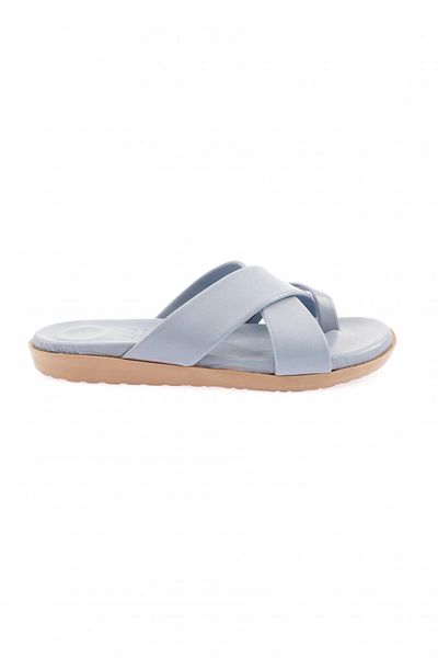 DGN Papuci albaștri de damă Flip Flops cu bretele încrucișate 61043244