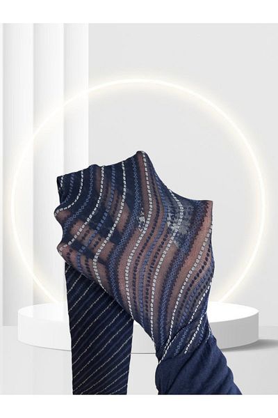 İntive Lingerie Spiral Navy Twisted Blue 20 Den Modern Pantyhose