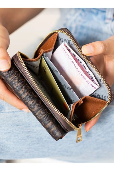 Just Polo Justpolo Women's Wallet Multi-Compartment Card Holder Compartment Paper Money Compartment Shoulder Bag