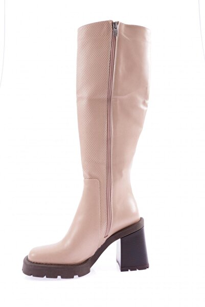 DGN 1542 Γυναικείες μπότες με τακούνι με στρογγυλή σόλα με χοντρή σόλα