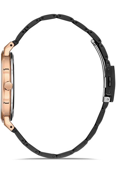 DAVID GUNER Rose Black Coated Black Dial Men's Wristwatch Dg-8321Ga-R2