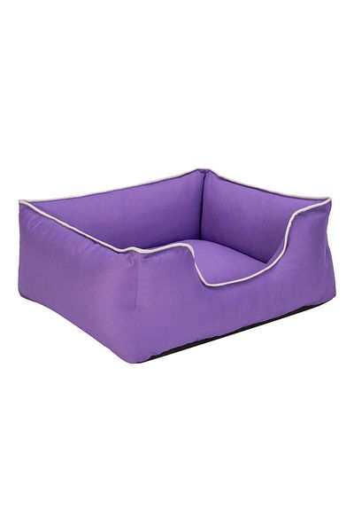 Pet Comfort Alpha Cat and Dog Bed Purple W White Piping S 60X50Cm Hnzrn
