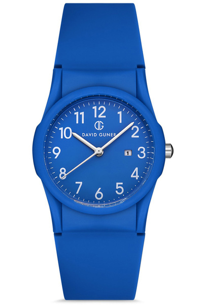 DAVID GUNER Men's Wristwatch Blue Dg-8463Ld-H3 Steel Band Quartz Movement Wat...