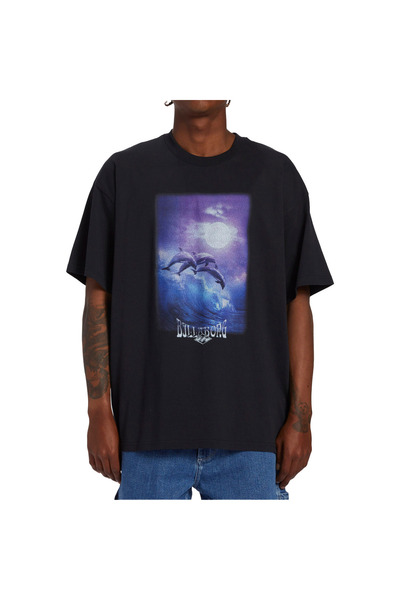 BİLLABONG Ανδρικό μπλουζάκι Dolphin Love Tees ΜΑΥΡΟ ΑΝΔΡΙΚΟ ΜΠΛΟΥΖΑ ABYZT02283