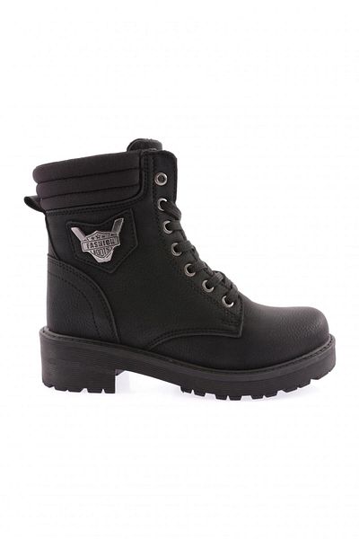 DGN Women's Black Lace-Up Boots - 33733157