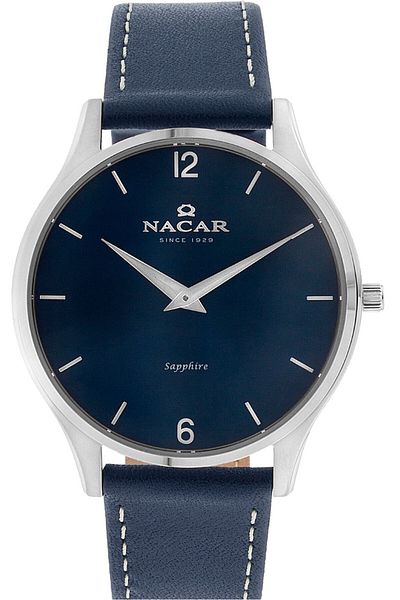 Nacar Sapphire Glass Classic Navy Blue Men's Wristwatch Nc17- 2930296 -Aul3