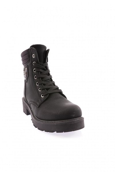 DGN Women's Black Lace-Up Boots - 33733157