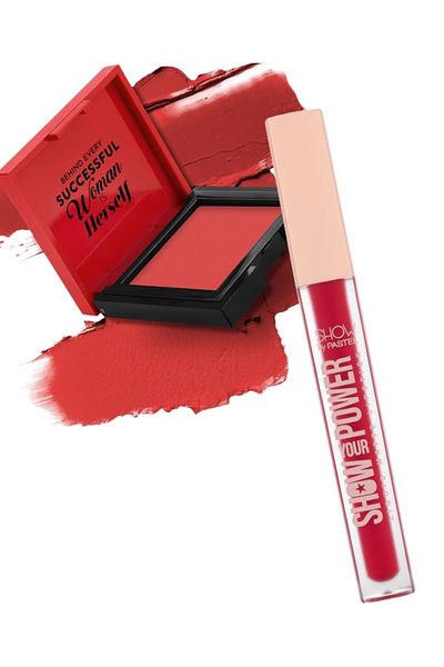 Pastel Show Bypastel Liquid Matte Lipstick 605 + Cream Blush - Cream Blush 43 Scarlett