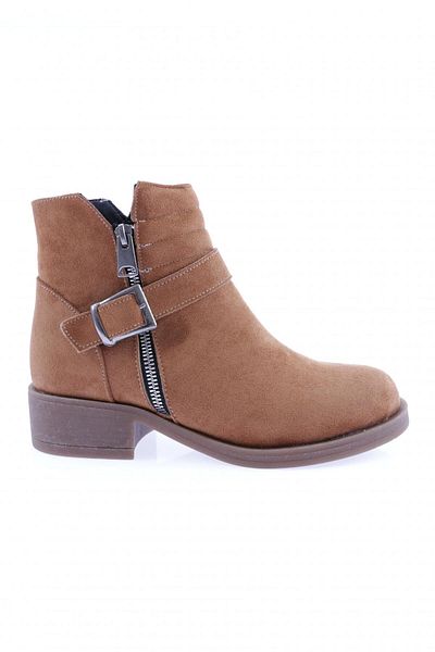 DGN Tan Suede Γυναικείες Μπότες με τακούνι - Ζώνη 51153275