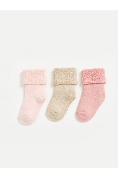 LC Waikiki Lcw Basic Baby Girl Socks 3-Piece