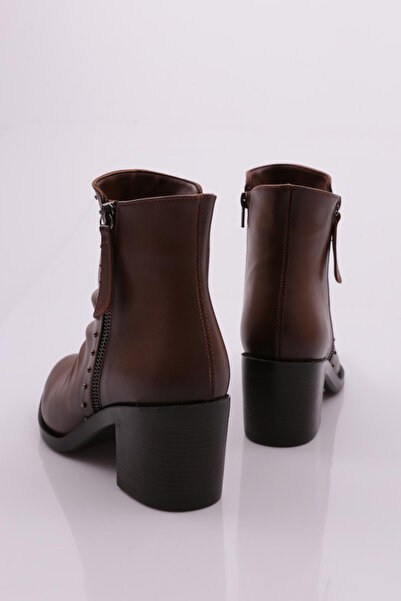 DGN Kadın Fermuarlı Bot Taba 532113138