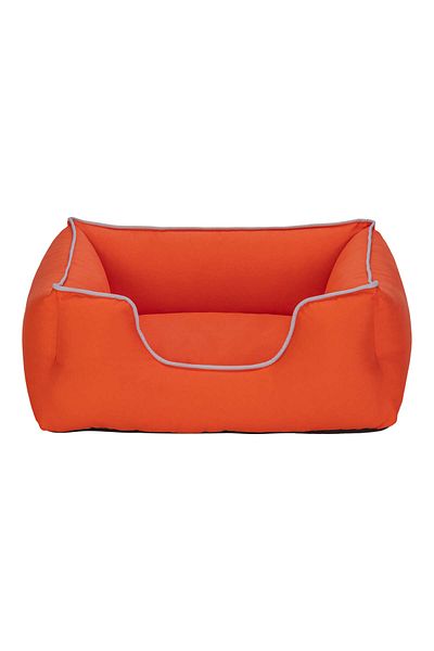 Pet Comfort Alpha Cat and Dog Bed Orange W White Piping S 60X50Cm Zrnet