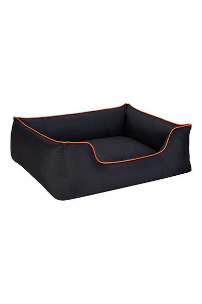 Pet Comfort Alpha Dog Bed Black W Orange Piping L 105X85Cm Zrnet