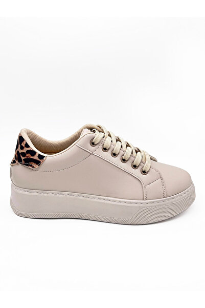 MAGGIO Bej Leopar Kadın Sneaker