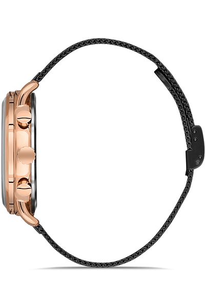 DAVID GUNER Rose Black Coated Black Dial Men's Watch Dg-8273Gc-R2