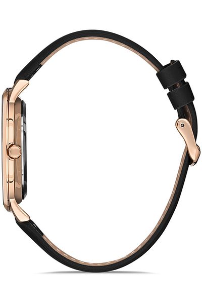 DAVID GUNER Rose Coated Black Dial Men's Watch Dg-8287Gb-R2
